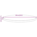Superficie de mesa madera maciza de pino Ø60x2,5 cm