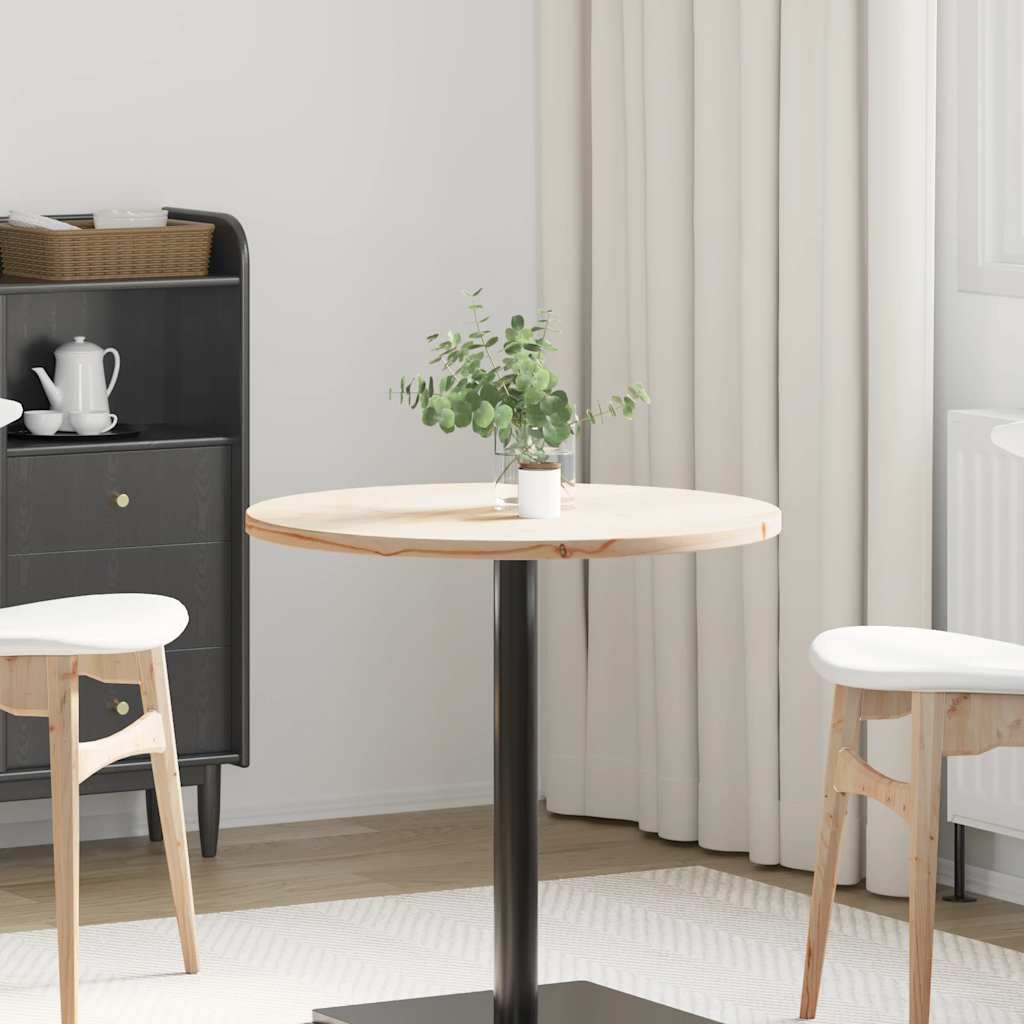 Solid pine tabletop Ø60x2.5 cm