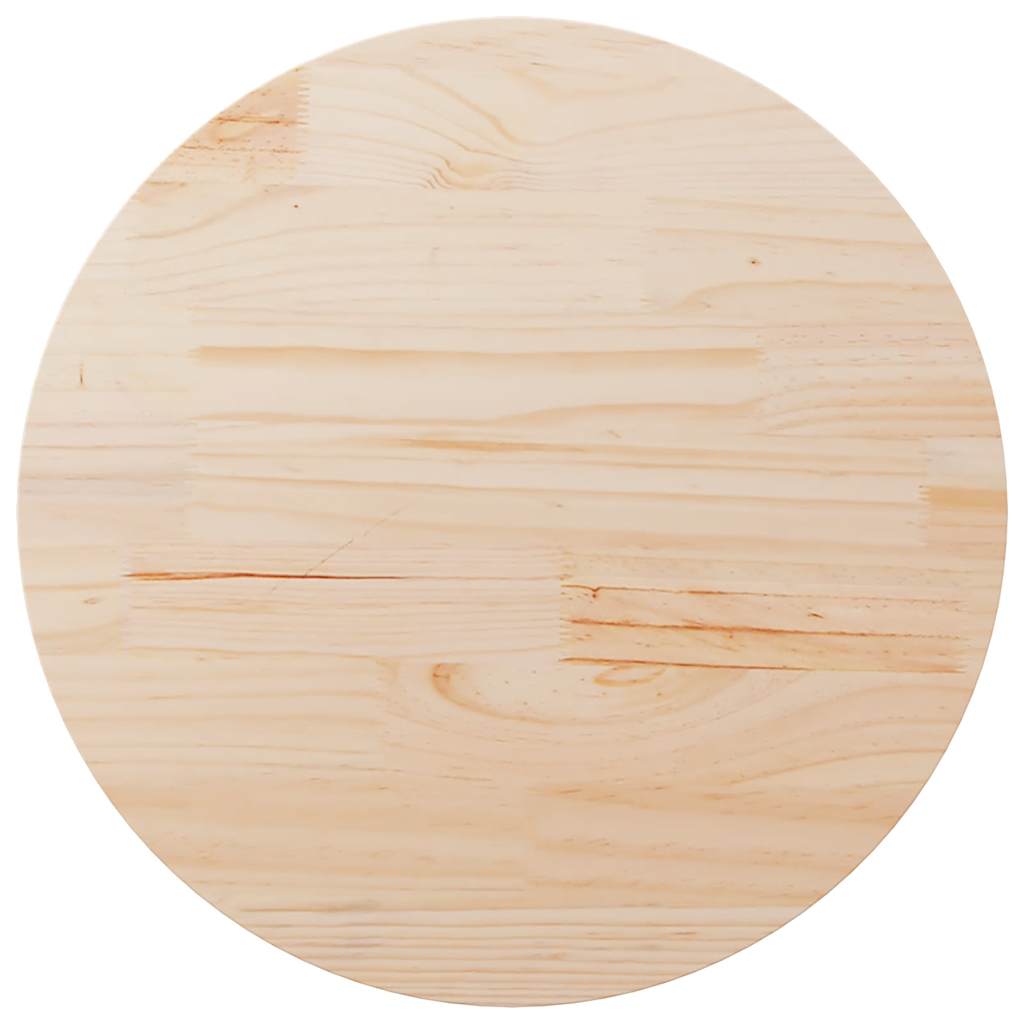 Superficie de mesa madera maciza de pino blanco Ø30x2,5 cm