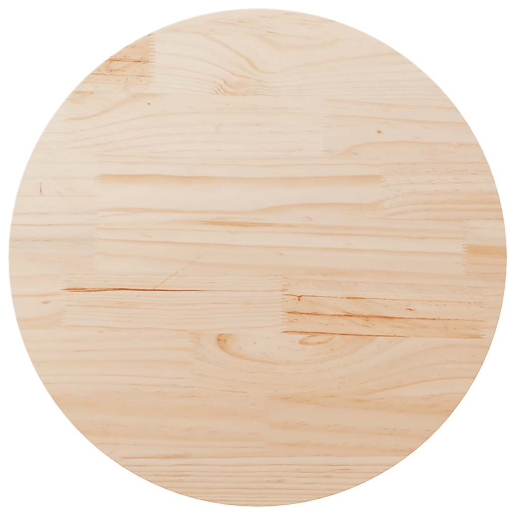 Superficie de mesa madera maciza de pino blanco Ø30x2,5 cm