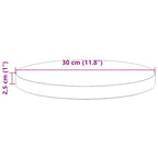 Superficie de mesa madera maciza de pino blanco Ø30x2,5 cm