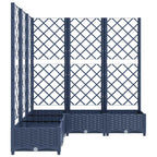 Jardinera con enrejado PP azul gris 120x120x121,5 cm