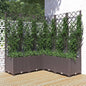 Jardinera con enrejado PP azul gris 120x120x121,5 cm