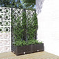 Jardinera de jardín con enrejado, color negro, 80 x 40 x 121,5 cm, PP