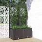 Jardinera de jardín con enrejado, color negro, 80 x 40 x 136 cm, PP