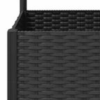 Jardinera de jardín con enrejado, color negro, 120 x 40 x 136 cm, PP