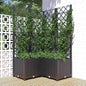 Jardinera con enrejado PP azul gris 120x120x121,5 cm