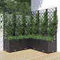 Jardinera con enrejado PP azul gris 120x120x121,5 cm
