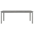Mesa de jardín madera maciza de acacia gris 200x100x75 cm