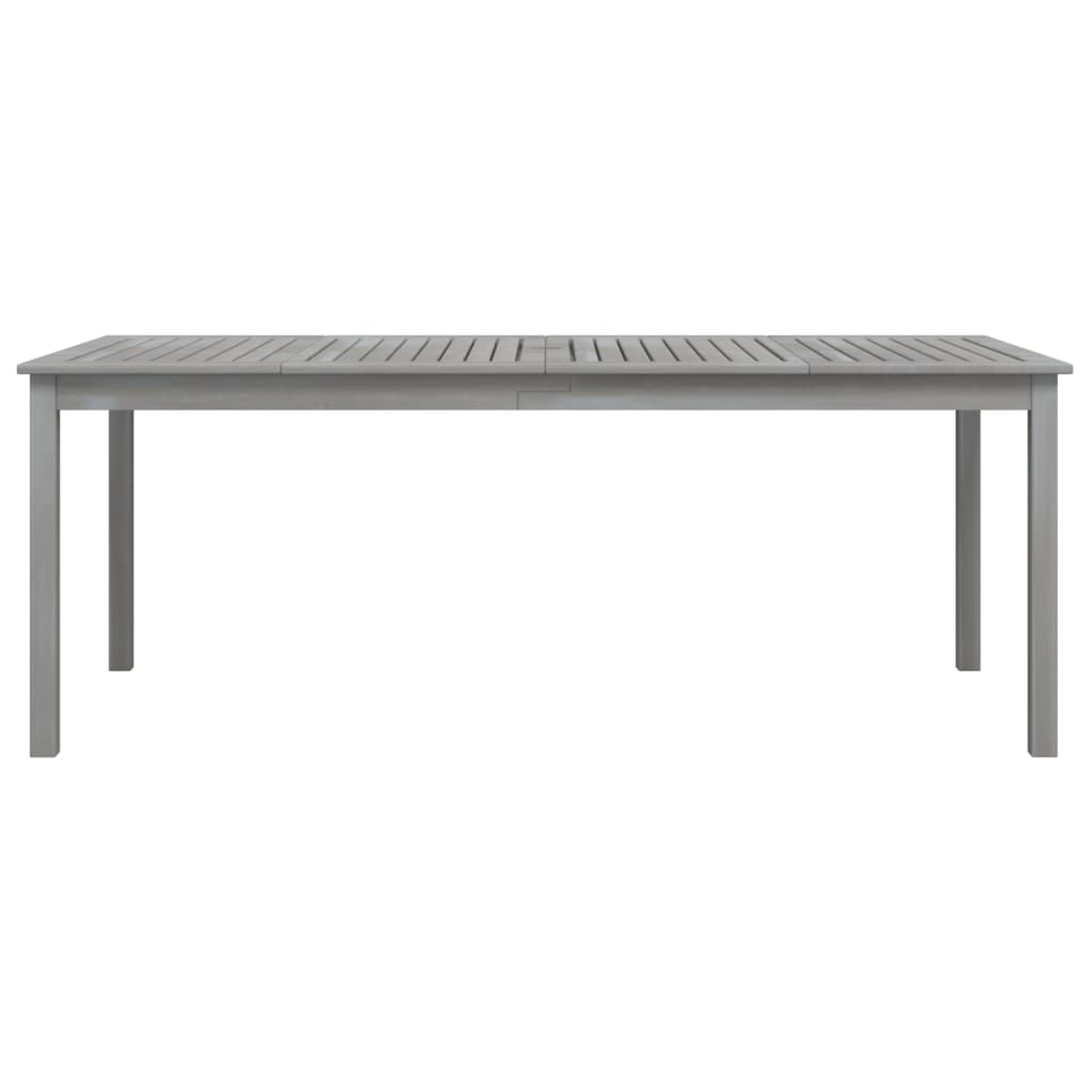 Mesa de jardín madera maciza de acacia gris 200x100x75 cm