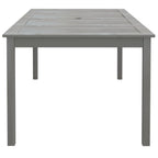Mesa de jardín madera maciza de acacia gris 200x100x75 cm