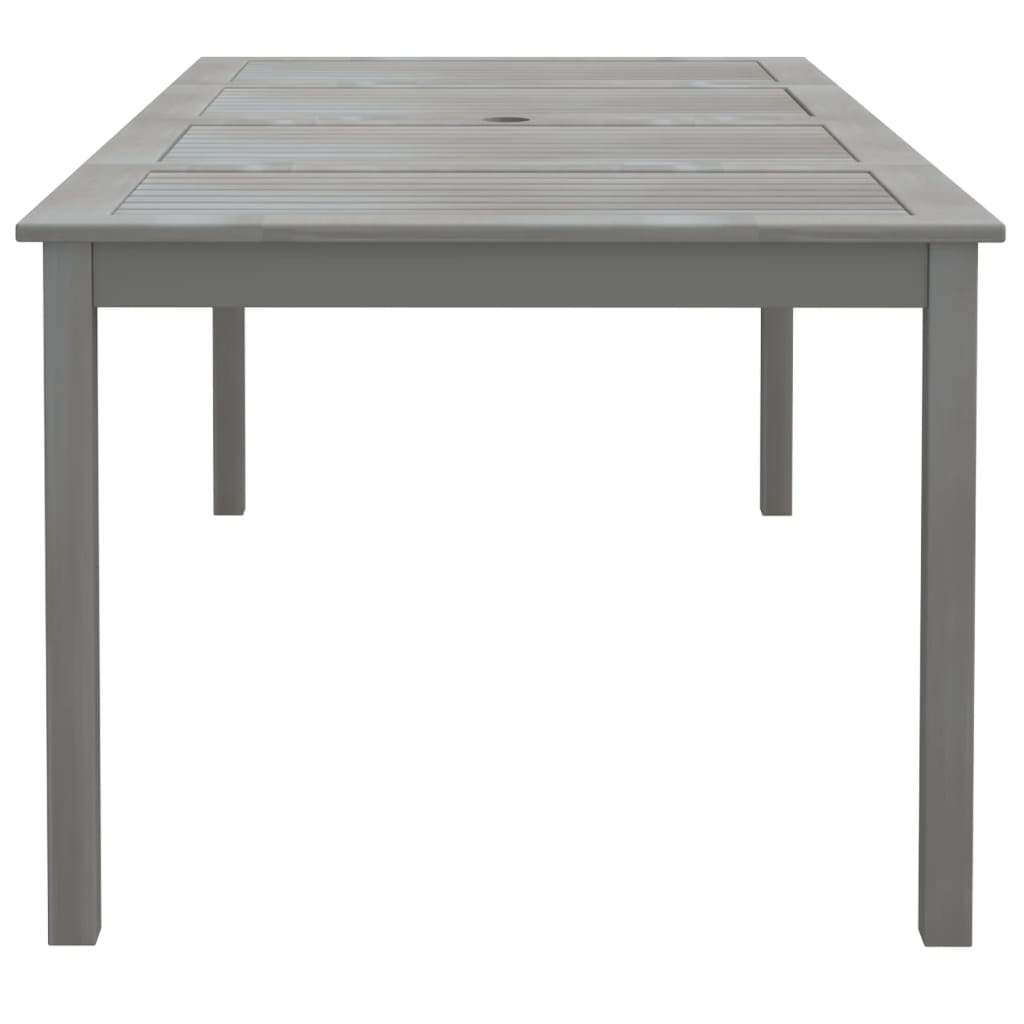 Mesa de jardín madera maciza de acacia gris 200x100x75 cm