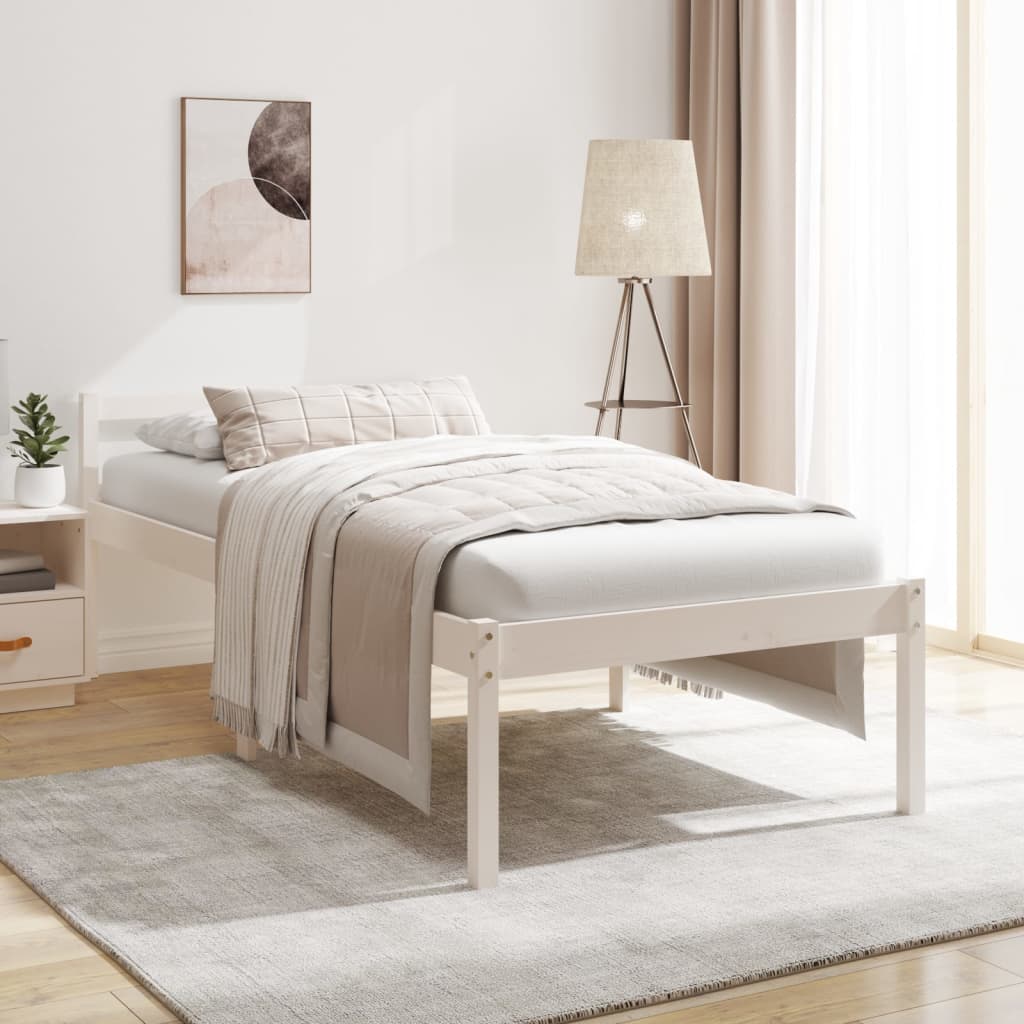 Cama para personas mayores madera maciza de pino 140x200 cm