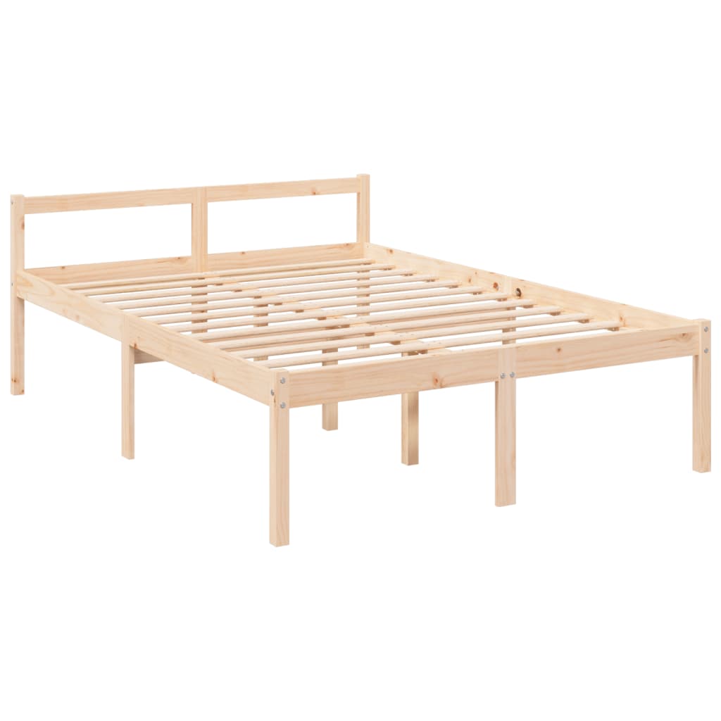 Cama para personas mayores madera maciza de pino 140x200 cm
