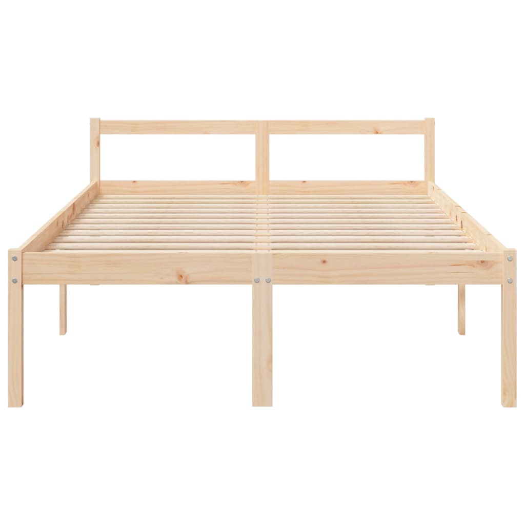 Cama para personas mayores madera maciza de pino 140x200 cm
