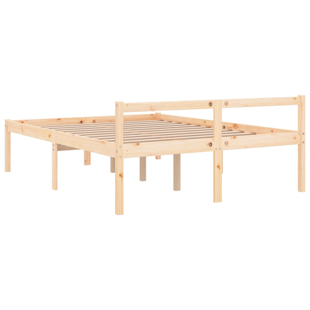 Cama para personas mayores madera maciza de pino 140x200 cm