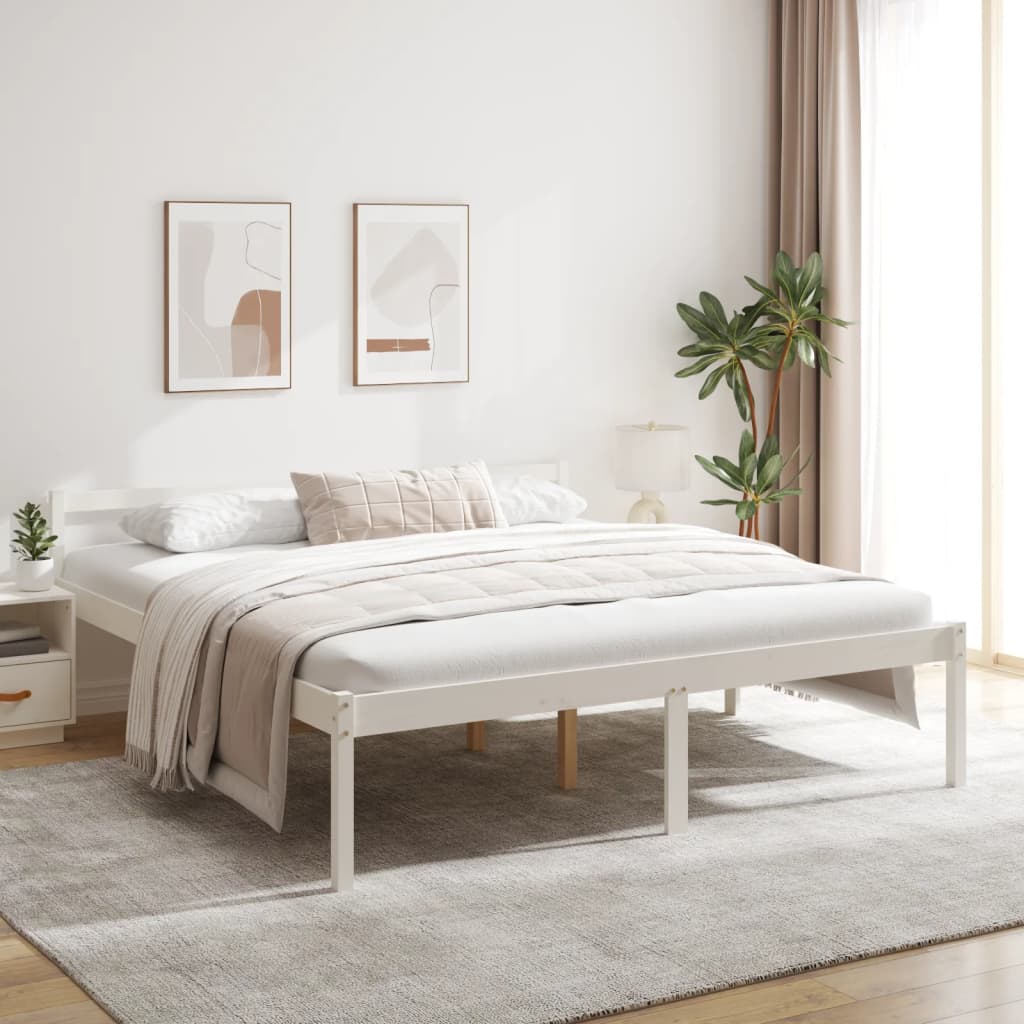 Cama para personas mayores madera maciza de pino 140x200 cm