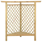 Pérgola esquinera con banco madera pino impregnada 166x81x174cm
