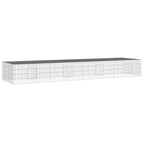 Jaula para conejos 4 paneles hierro galvanizado 433x109x54 cm