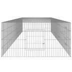 Jaula para conejos 4 paneles hierro galvanizado 433x109x54 cm