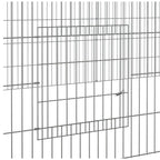 Jaula para conejos 4 paneles hierro galvanizado 433x109x54 cm