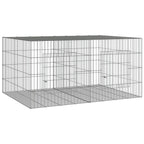Jaula para conejos 2 paneles hierro galvanizado 110x79x54 cm
