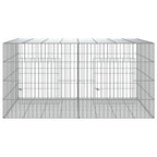 Jaula para conejos 2 paneles hierro galvanizado 110x79x54 cm