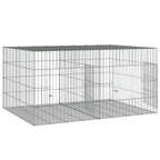 Jaula para conejos 2 paneles hierro galvanizado 110x79x54 cm