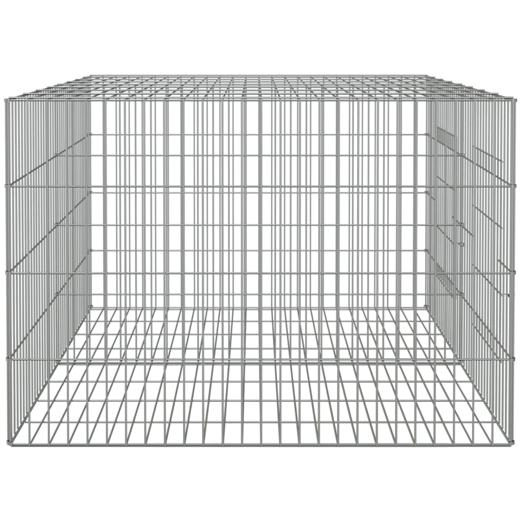 Jaula para conejos 2 paneles hierro galvanizado 110x79x54 cm