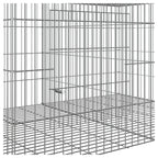 Jaula para conejos 2 paneles hierro galvanizado 110x79x54 cm