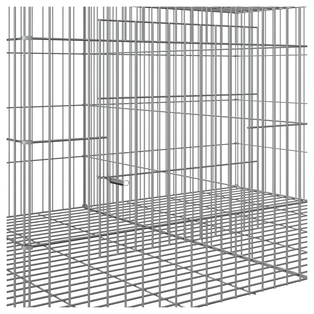 Jaula para conejos 2 paneles hierro galvanizado 110x79x54 cm