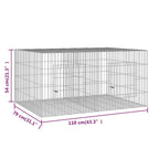 Jaula para conejos 2 paneles hierro galvanizado 110x79x54 cm
