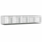 Jaula para conejos 5 paneles hierro galvanizado 273x79x54 cm