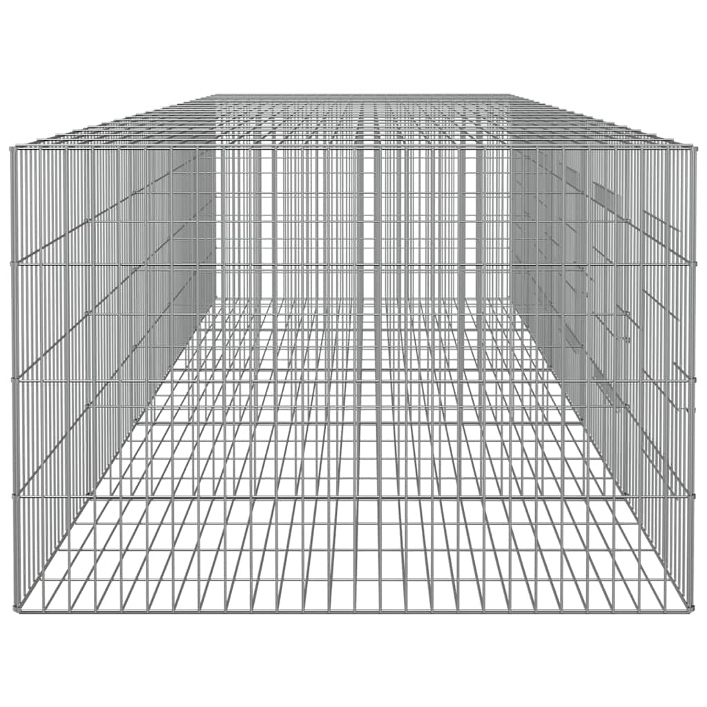 Jaula para conejos 5 paneles hierro galvanizado 273x79x54 cm
