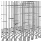 Jaula para conejos 5 paneles hierro galvanizado 273x79x54 cm