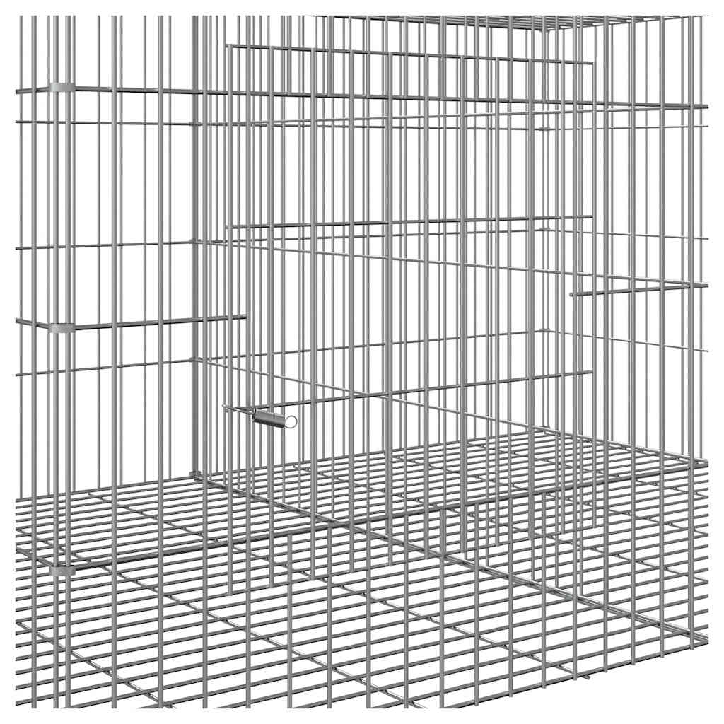 Jaula para conejos 5 paneles hierro galvanizado 273x79x54 cm