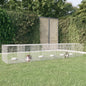 Jaula para conejos 5 paneles hierro galvanizado 273x79x54 cm