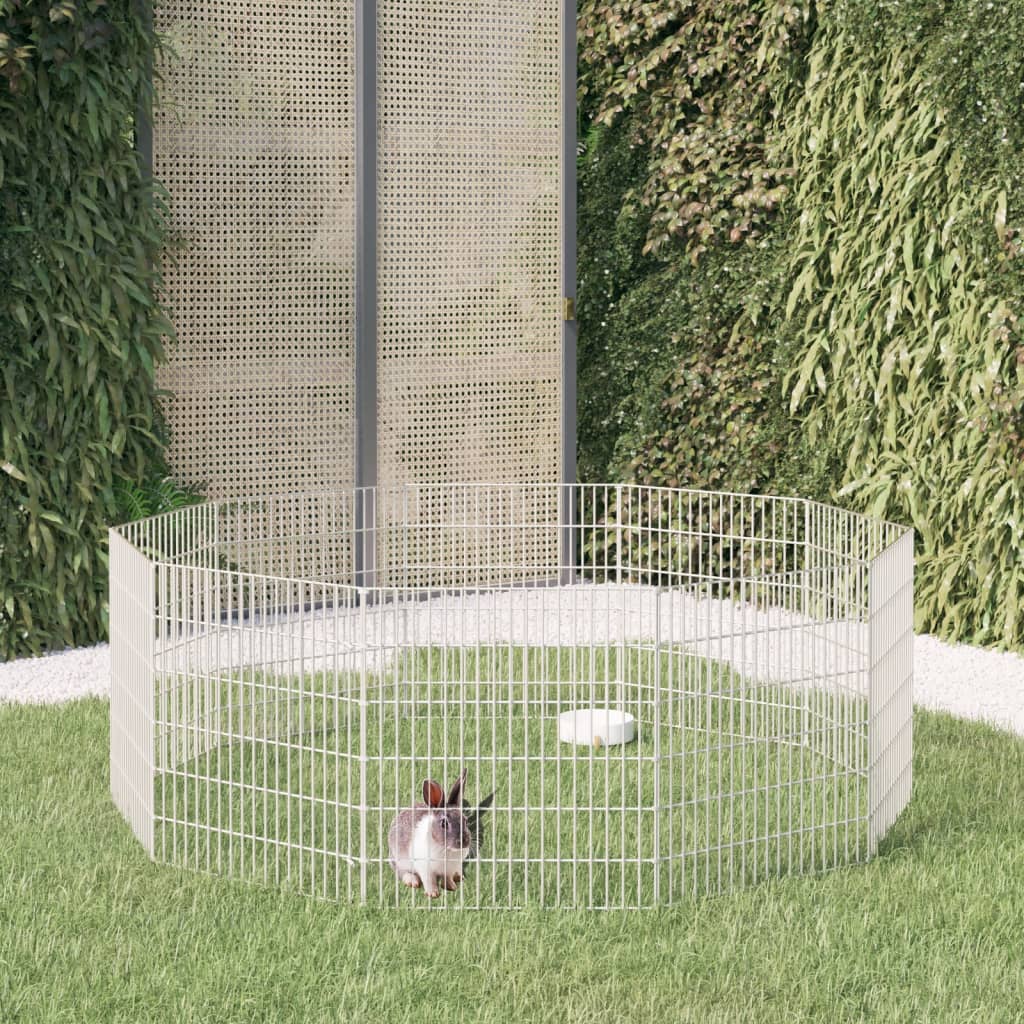 Cercado para animales de corral (12 paneles, 54 x 100 cm, hierro galvanizado)