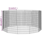 Cercado para animales de corral (12 paneles, 54 x 100 cm, hierro galvanizado)