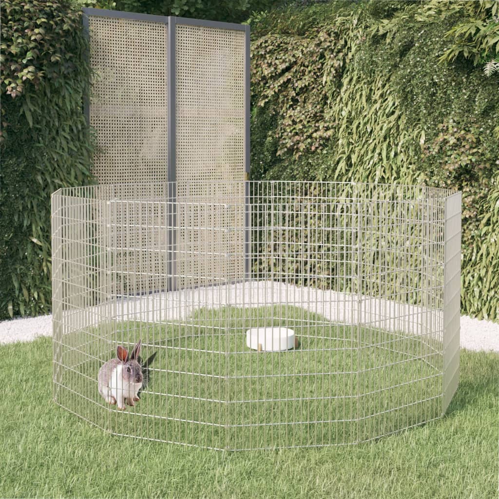Cercado para animais de capoeira (12 painéis, 54 x 100 cm, ferro galvanizado)