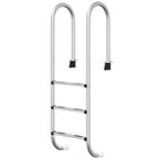 Escalera para piscina acero inoxidable 304 54x38x158 cm