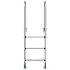 Escalera para piscina acero inoxidable 304 54x38x158 cm
