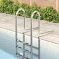 Escalera para piscina acero inoxidable 304 54x38x158 cm