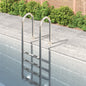 Escalera para piscina acero inoxidable 304 54x38x158 cm
