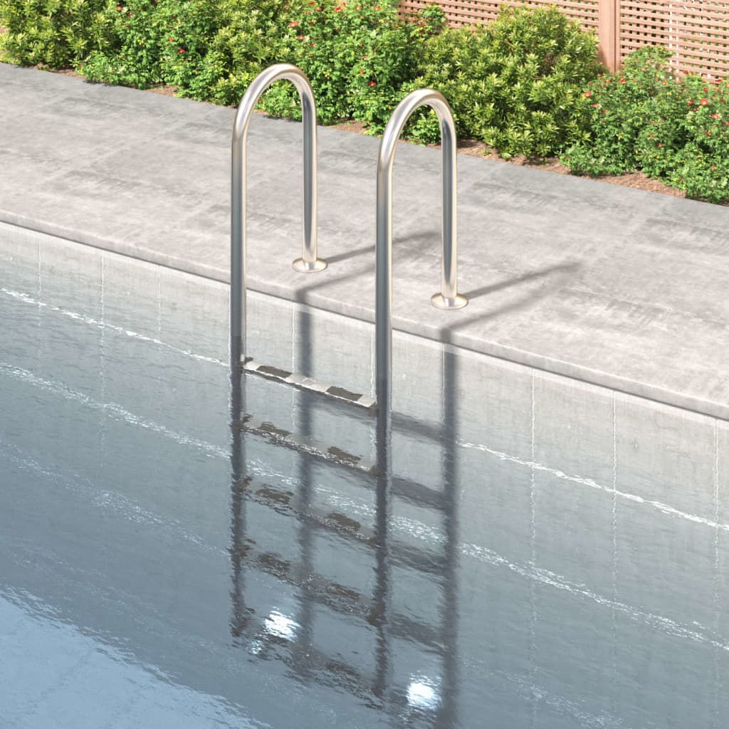 Escalera para piscina acero inoxidable 304 54x38x158 cm