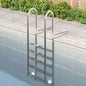Escalera para piscina acero inoxidable 304 54x38x158 cm
