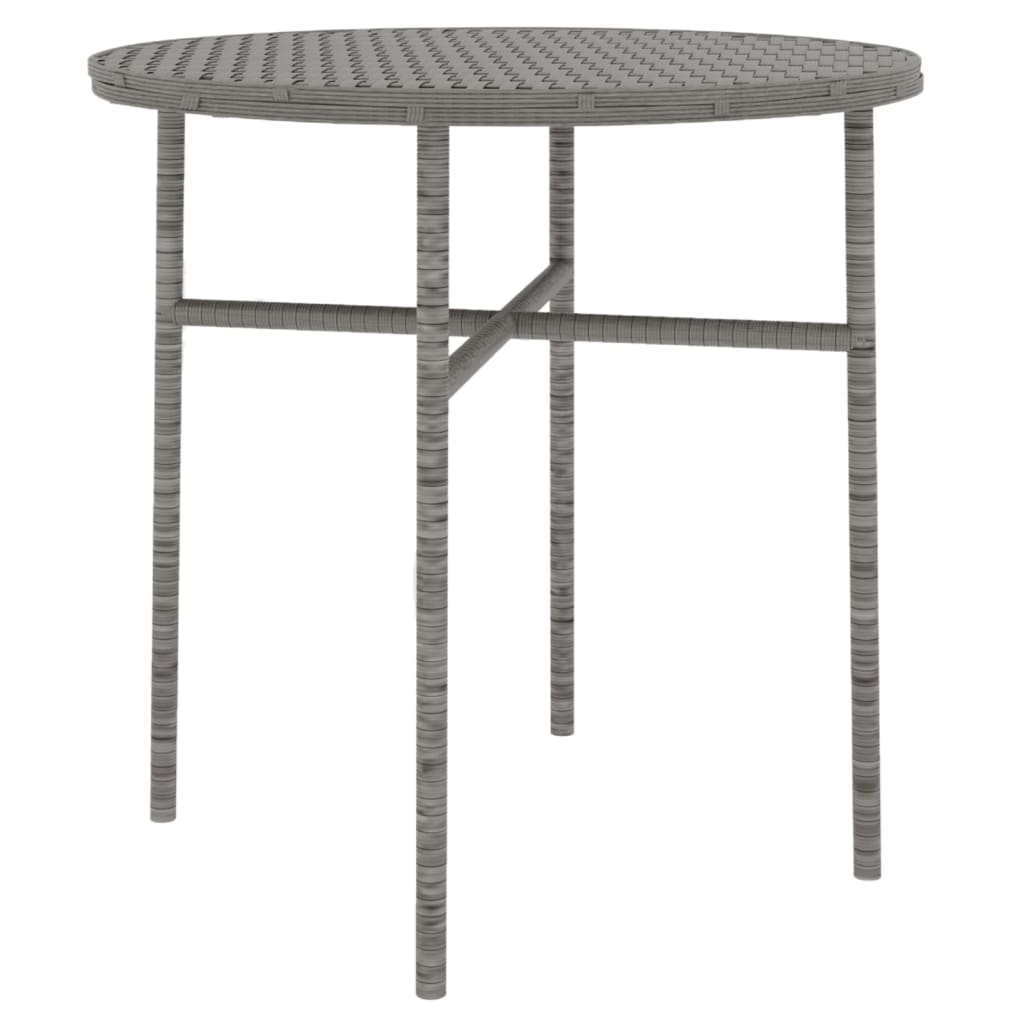 Juego de comedor jardín 3 piezas ratán sintético gris antracita