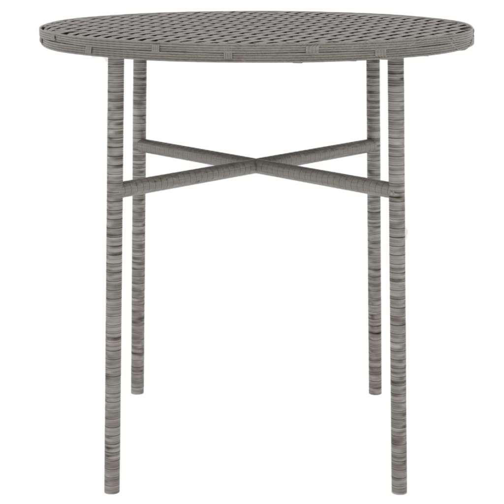 Juego de comedor jardín 3 piezas ratán sintético gris antracita