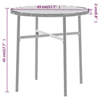 Juego de comedor jardín 3 piezas ratán sintético gris antracita