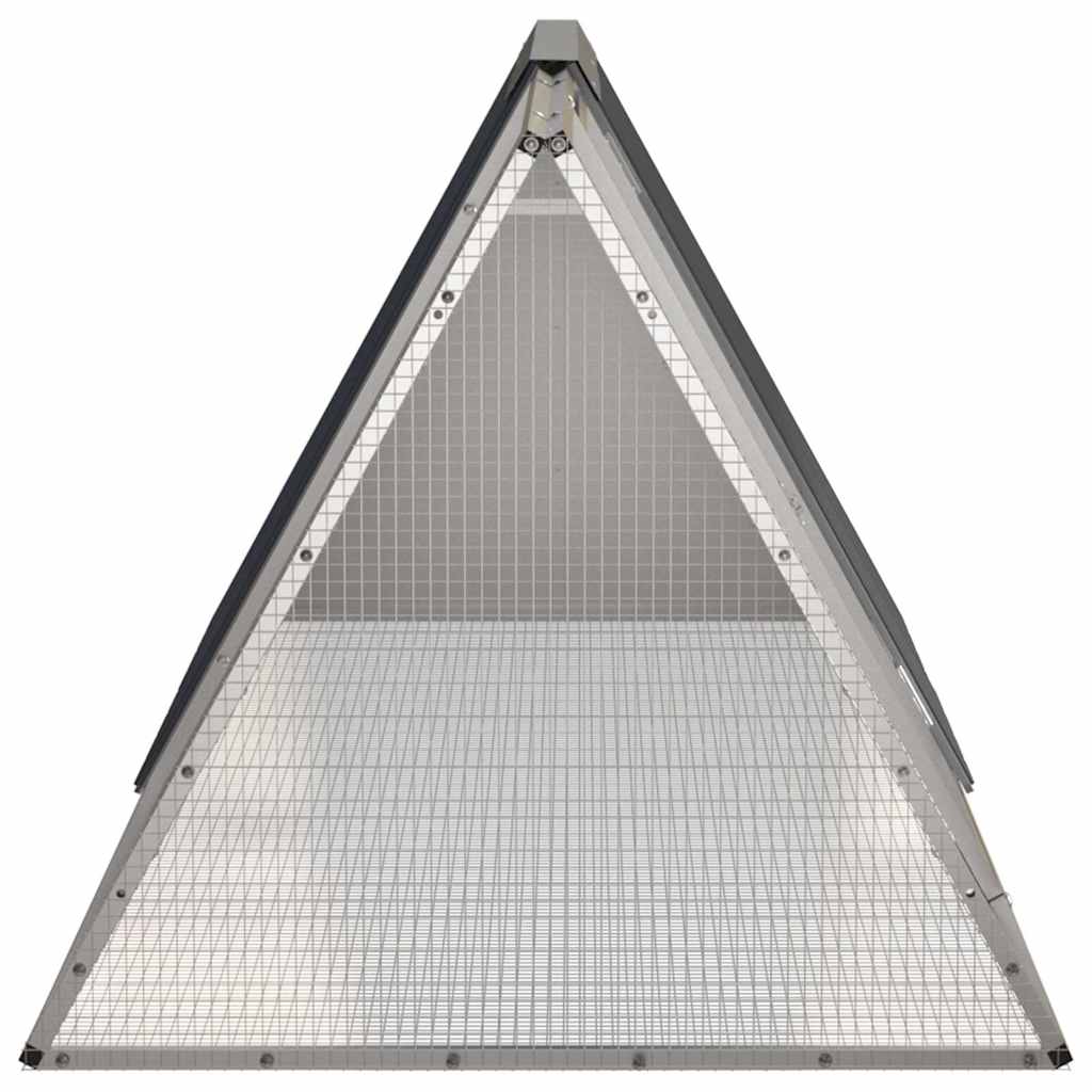 Jaula de conejos acero galvanizado antracita 201,5x80,5x71 cm